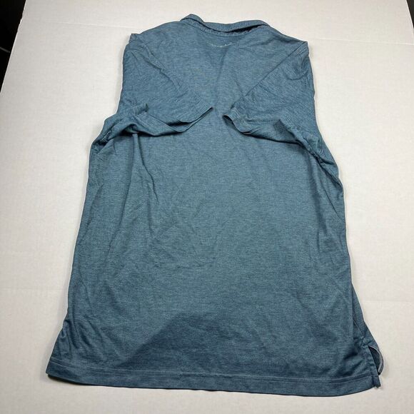 Travis Mathew Mens Polo Shirt Blue Stretch Short Sleeve Performance Top LARGE - Picture 9 of 11